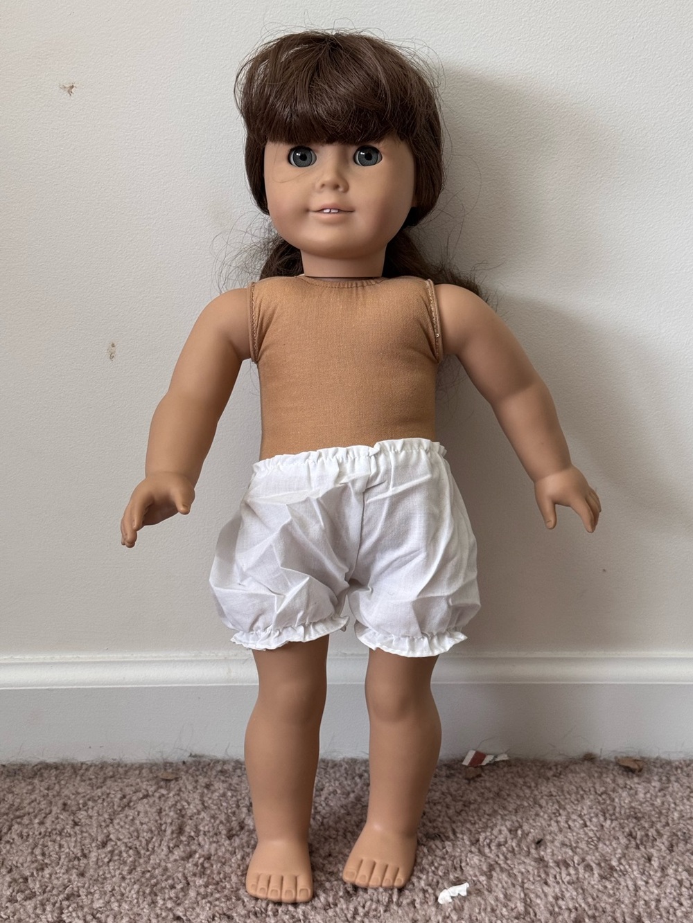 American Girl Doll - Brown Hair Grey/Blue Eyes